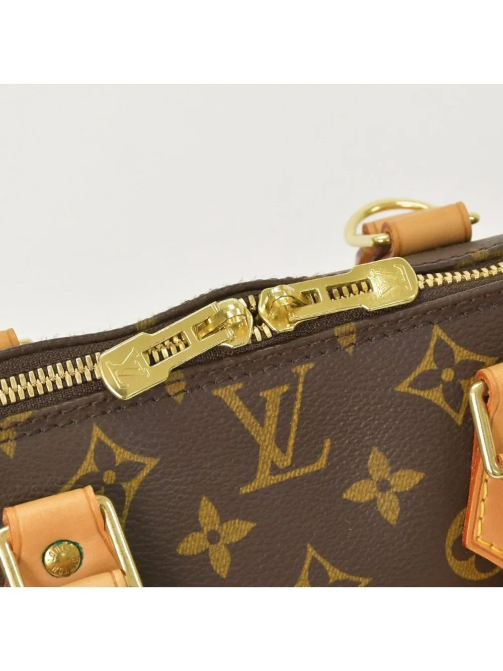 Louis Vuitton Alma PM Handbag Monogram Canvas Vachetta Leather Brown Gold